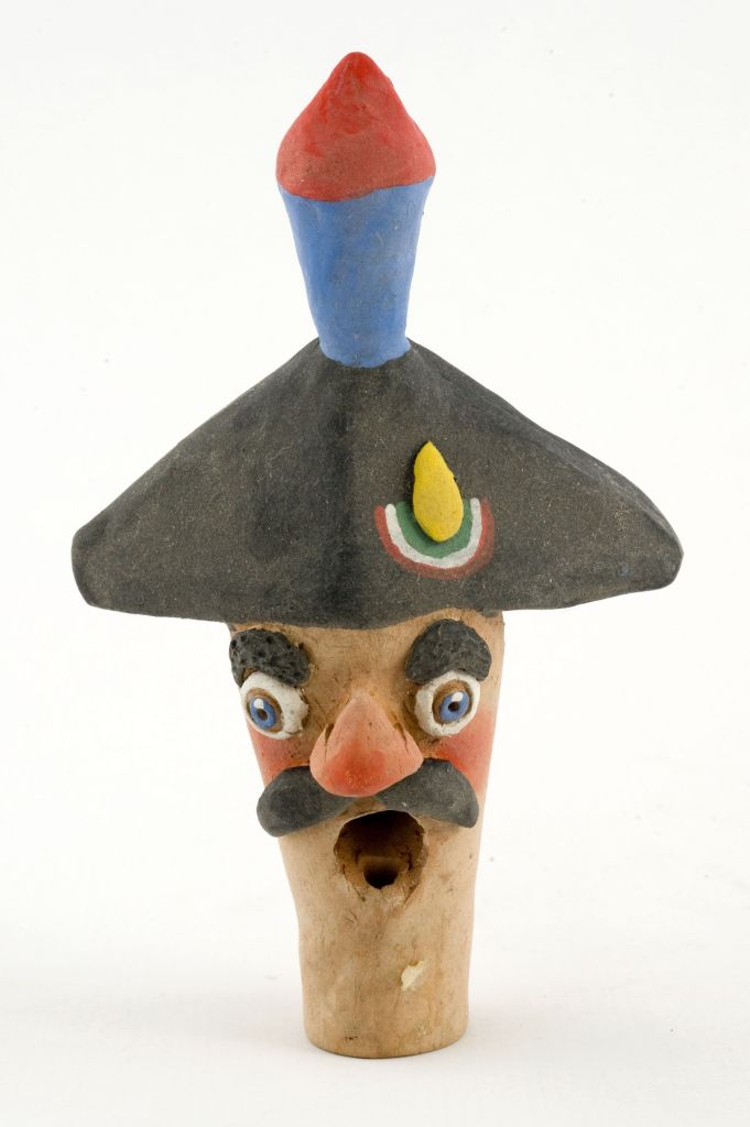 Carabinieri Tascabili, volto di carabiniere (fischietto, a fessura interna, strumenti musicali) di Altieri Trifone - laboratorio (1991)