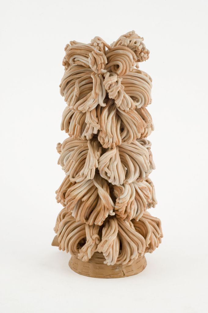 Ciuffo di Banane, ciuffo di banane stilizzate (fischietto, a fessura interna, strumenti musicali) di Diaferio Michele - laboratorio (1991)