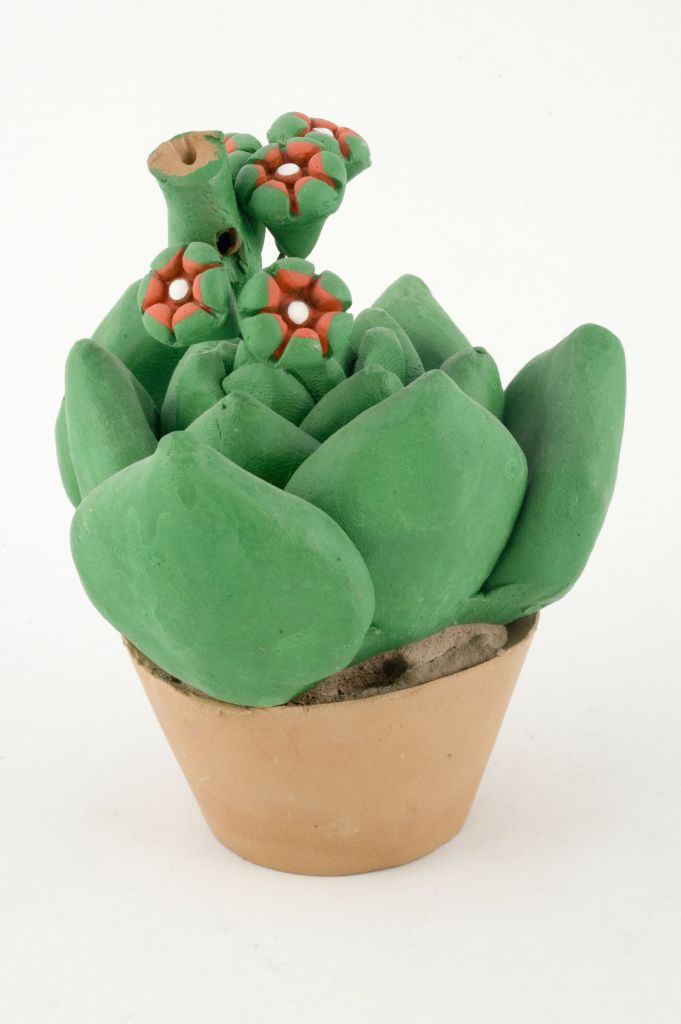 vaso con pianta grassa (fischietto, a fessura interna, strumenti musicali) - produzione italiana (1989 post - 2015 ante)