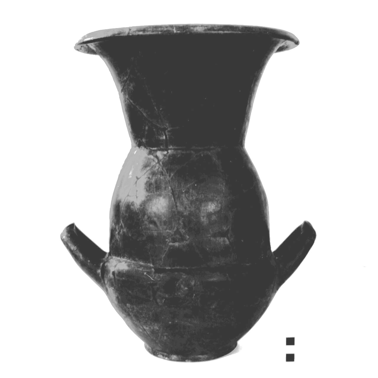 vaso biconico biansato - fase Piceno IV B (sec. V a.C)