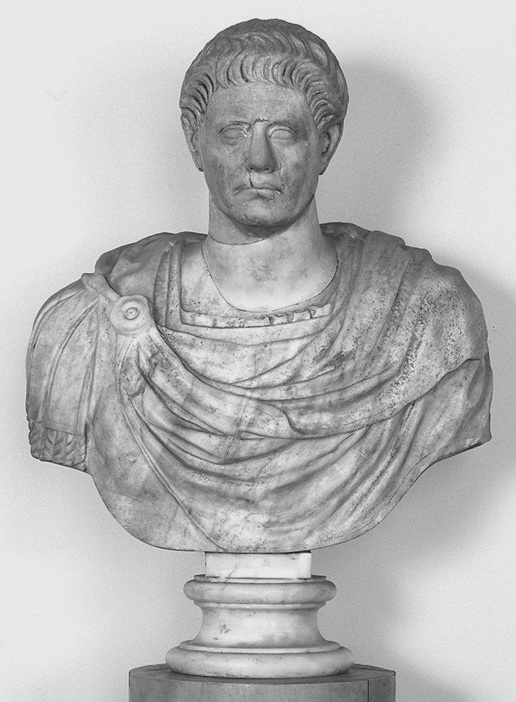 busto maschile (scultura) - ambito italiano (seconda metà, seconda metà sec. IV, sec. XVI)