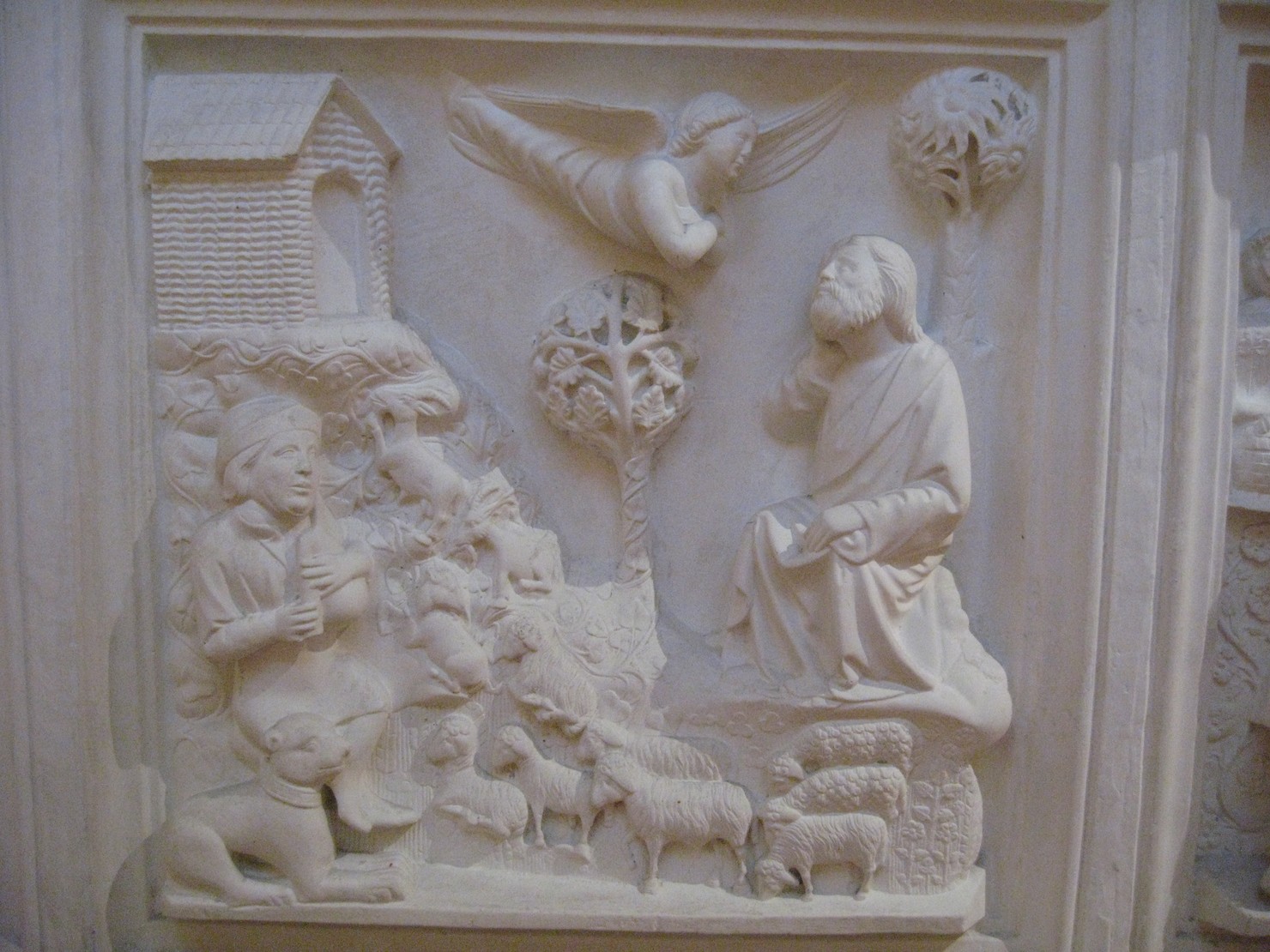 calco dell'altare antico della Certosa di Pavia, sul fronte sono tre rilievi con le storie di sant'Anna e san Gioachino, sul retro altri tre rilievi con le storie di Maria (calco) di Campi Carlo (attribuito) (inizio sec. XX)