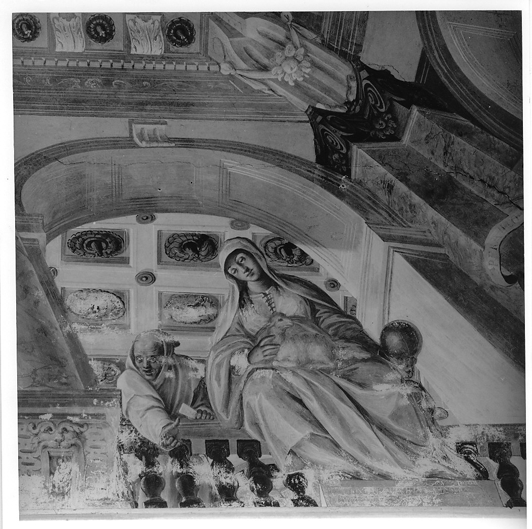 figure allegoriche (dipinto murale, elemento d'insieme) di Della Rovere Giovanni Mauro detto Fiamminghino (sec. XVII)