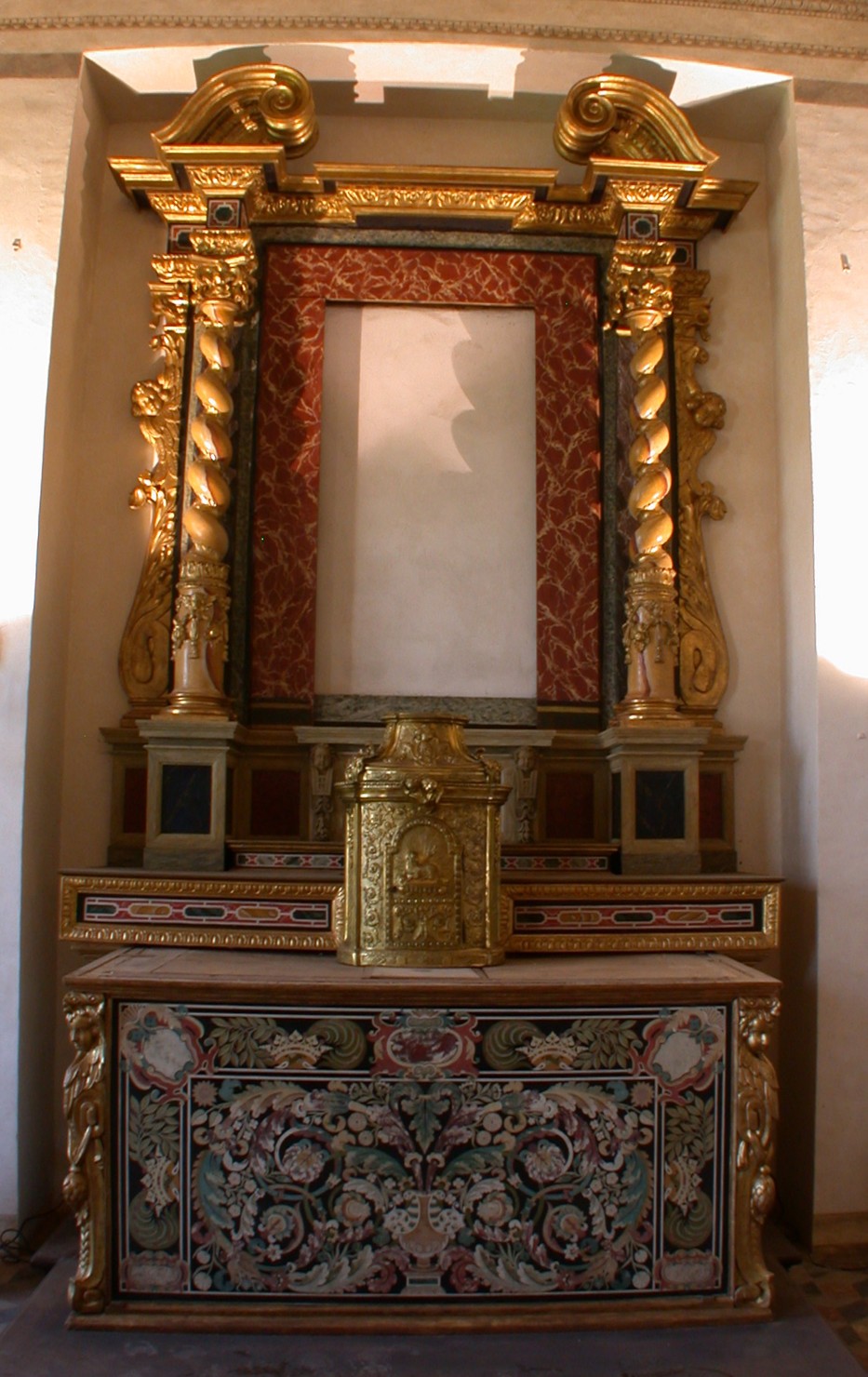 altare, complesso decorativo di Jacobus Proffit Parisiensis - bottega lombarda (sec. XVII)