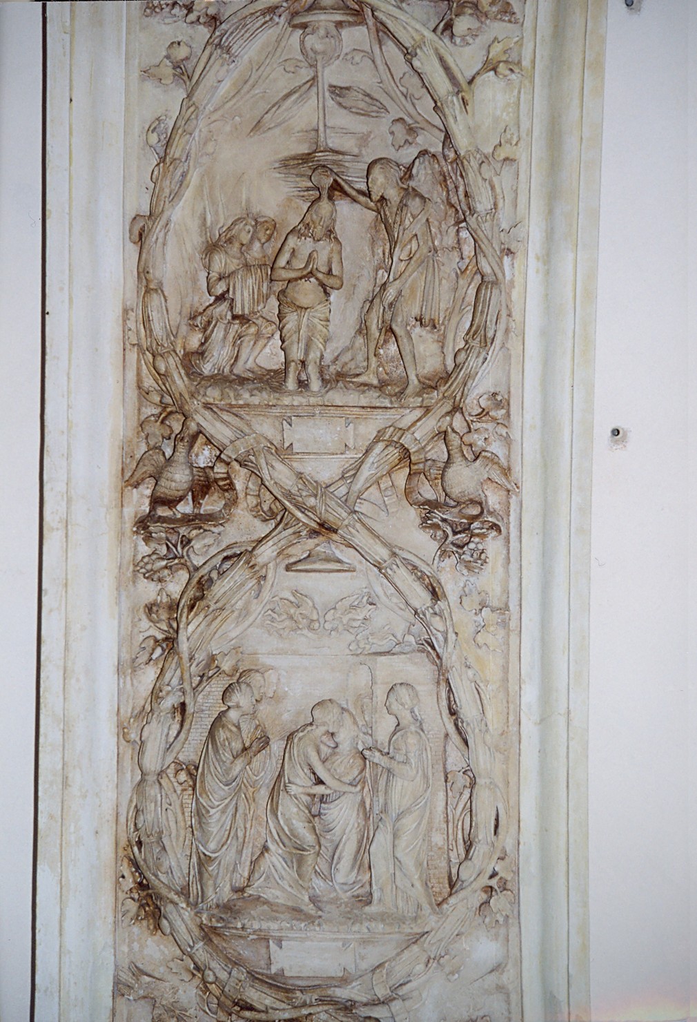 episodi della vita di san Giovanni Battista (calco di formella, opera isolata) di Pierotti Edoardo (attribuito) (sec. XIX)