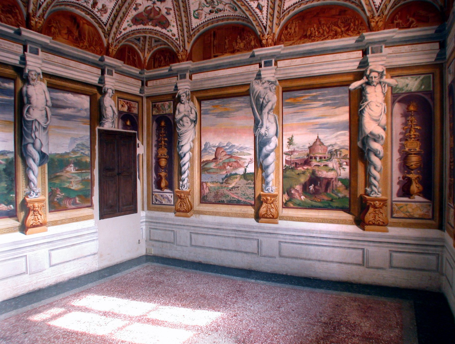 Storie di Re e Imperatori (dipinto murale, ciclo) di Pozzo Giovan Battista (attribuito) (seconda metà sec. XVI)