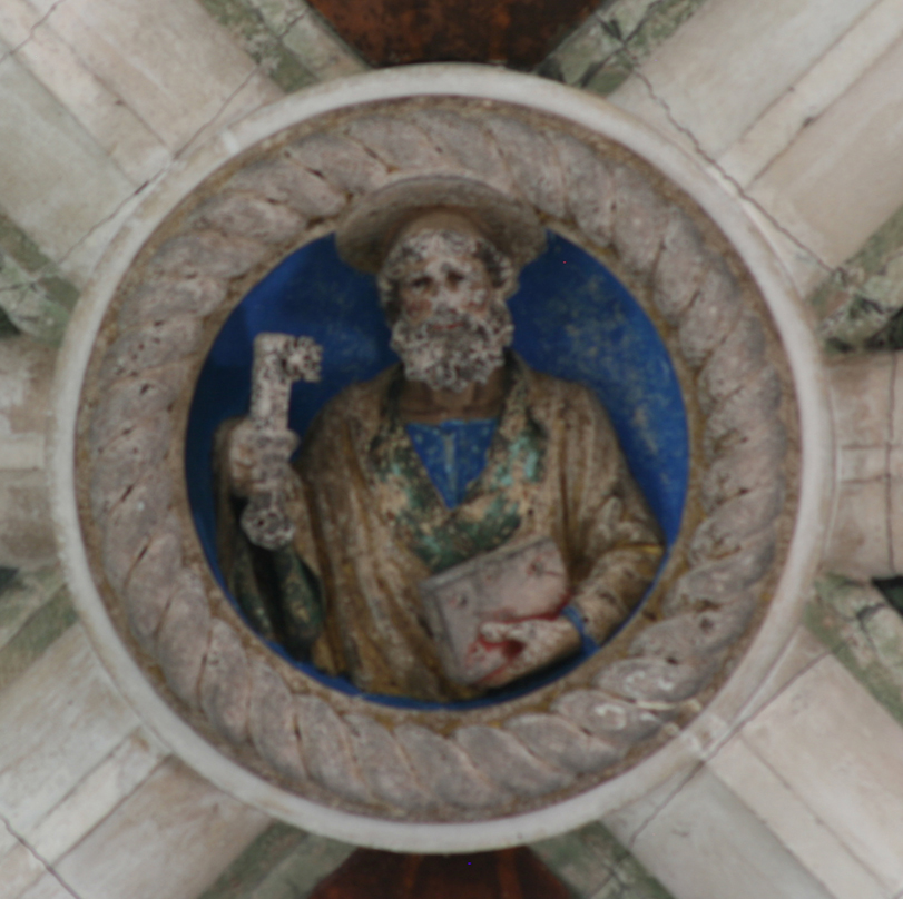 San Pietro (chiave di volta, opera isolata) - ambito lombardo (sec. XV)