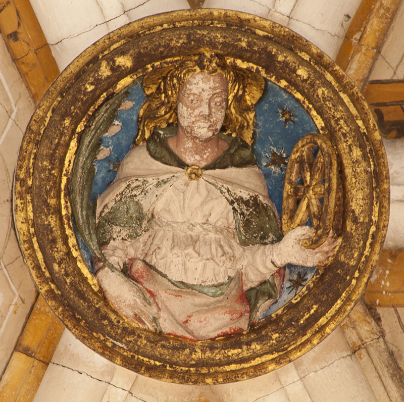 Santa Caterina d'Alessandria (chiave di volta, opera isolata) di Amadeo Giovanni Antonio (attribuito) (sec. XV)