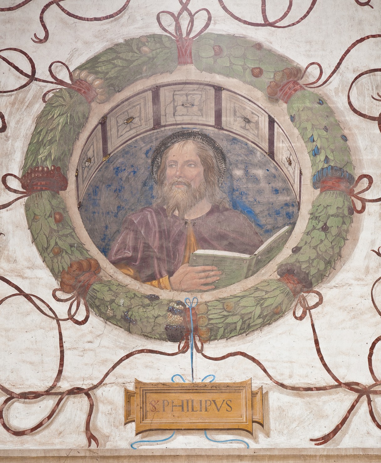 San Filippo (dipinto murale, elemento d'insieme) di Ambrogio da Fossano detto Bergognone (e aiuti) (sec. XV)