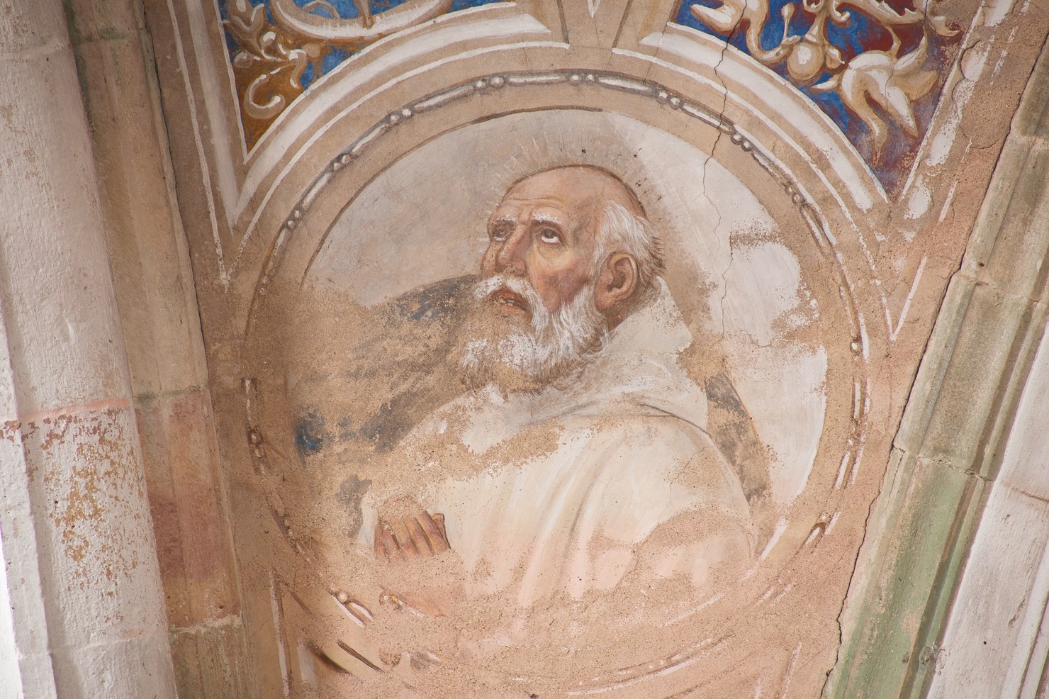 Santo certosino (dipinto murale, elemento d'insieme) di Ambrogio da Fossano detto Bergognone (bottega) (sec. XV)