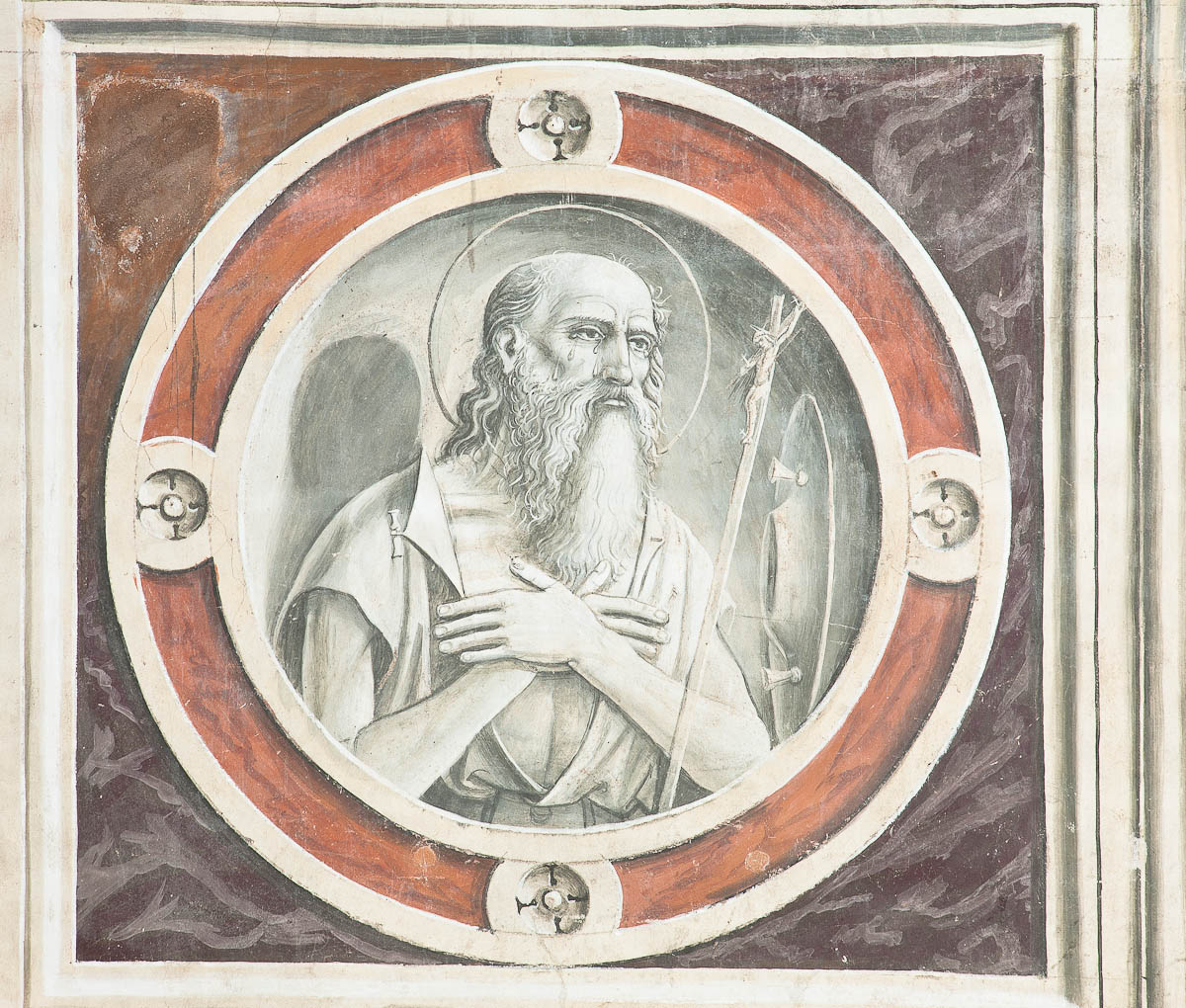 Santi, Profeti e monaci certosini (dipinto murale, complesso decorativo) di Zenale Bernardino (attribuito), Bernardino di Stefano da Fossano detto Bergognone Bernardino (attribuito), De Mottis Iacopino (attribuito) - ambito lombardo (sec. XV)