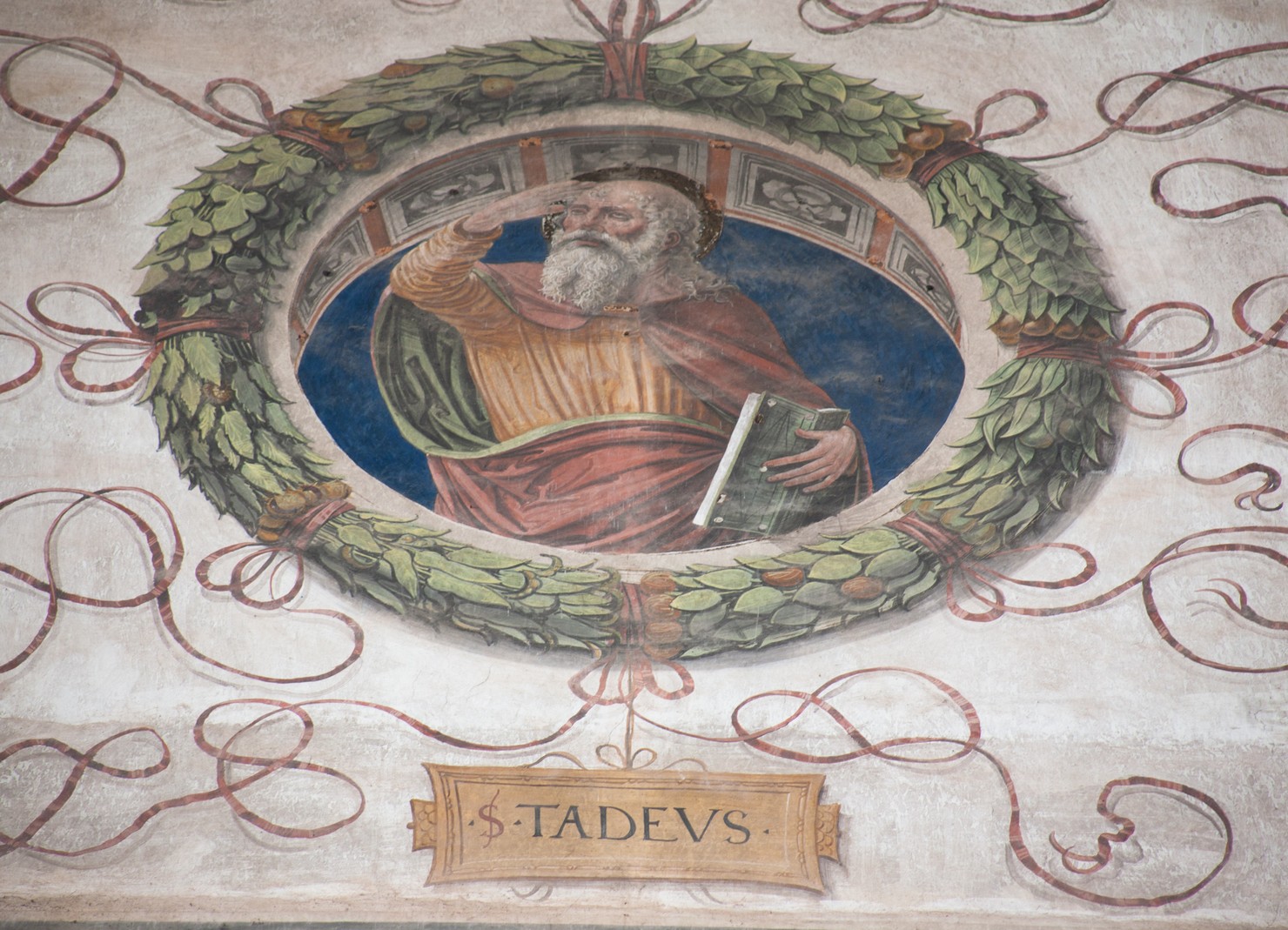Taddeo (dipinto murale, elemento d'insieme) di Bernardino di Stefano da Fossano detto Bergognone Bernardino (attribuito) (sec. XV)