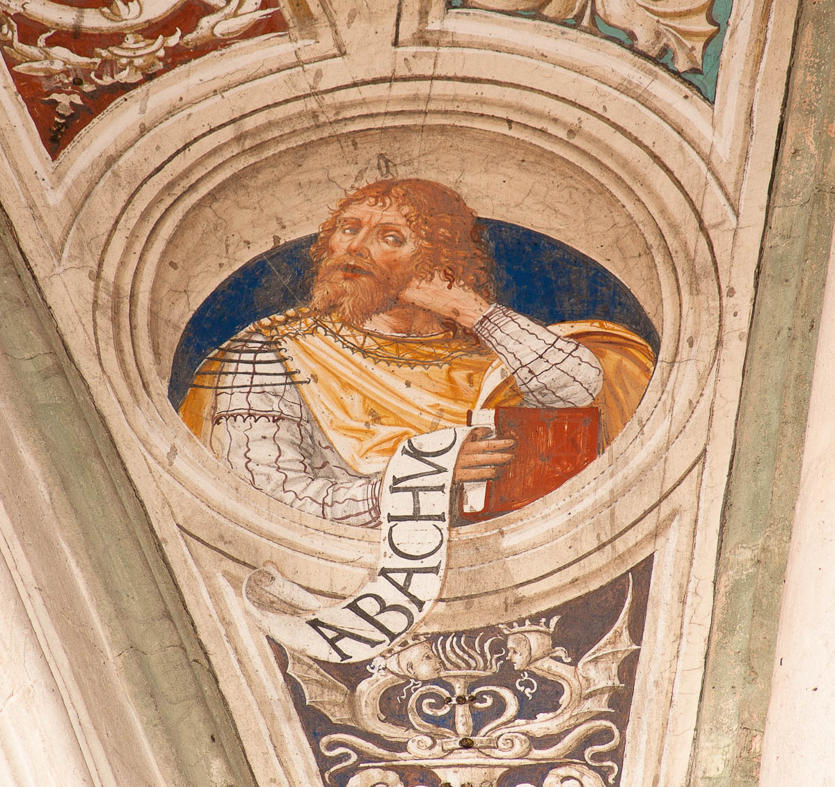 Zaccaria (dipinto murale, elemento d'insieme) di Bernardino di Stefano da Fossano detto Bergognone Bernardino (attribuito) (sec. XV)