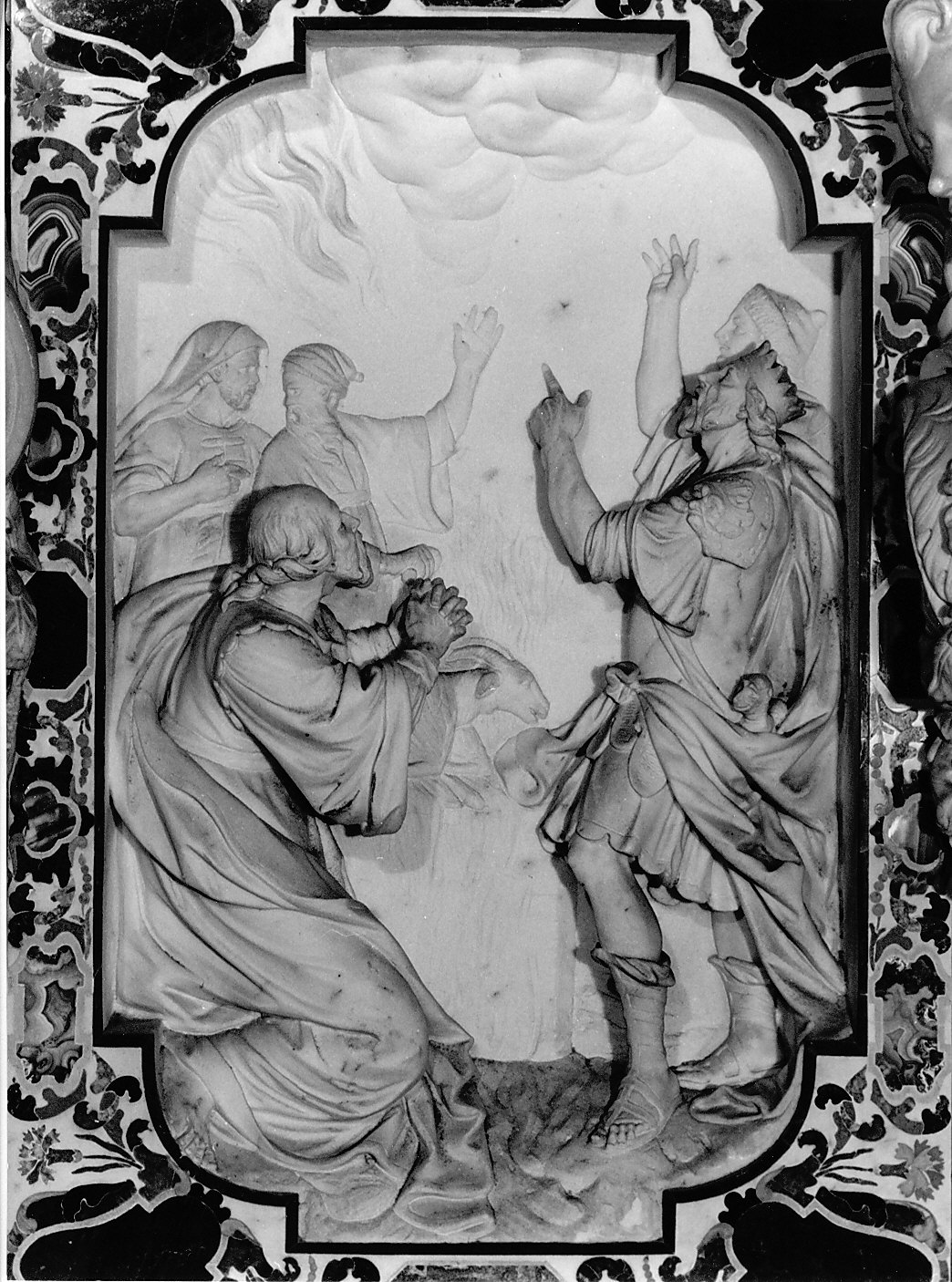 sacrificio di Salomone (rilievo, elemento d'insieme) di Bussola Dionigi (attribuito) (sec. XVII)