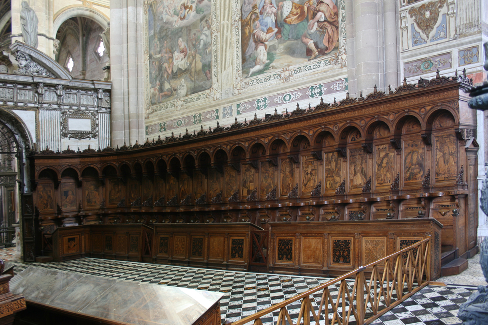 stalli del coro di De Polli Bernardino, De Marchi Pantaleone (sec. XV)