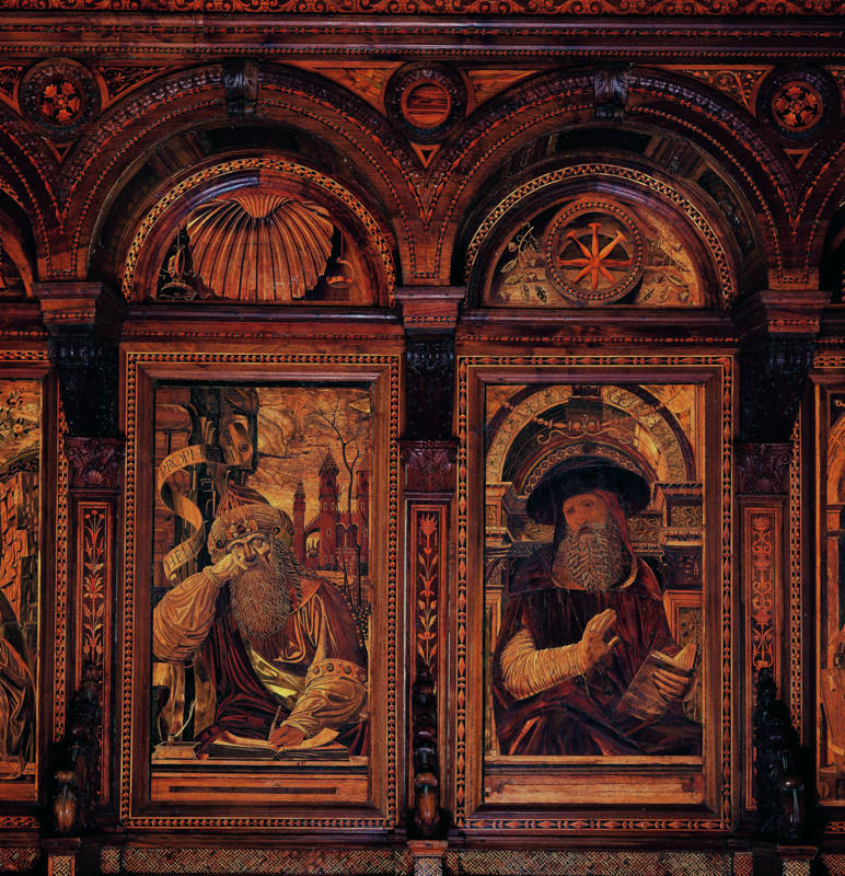 stalli del coro di De Polli Bernardino, De Marchi Pantaleone (sec. XV)