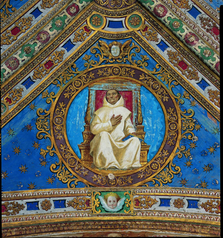 Santi dell'ordine certosino (dipinto murale) di De Mottis Iacopino, Zenale Bernardino (attribuito) (sec. XV)
