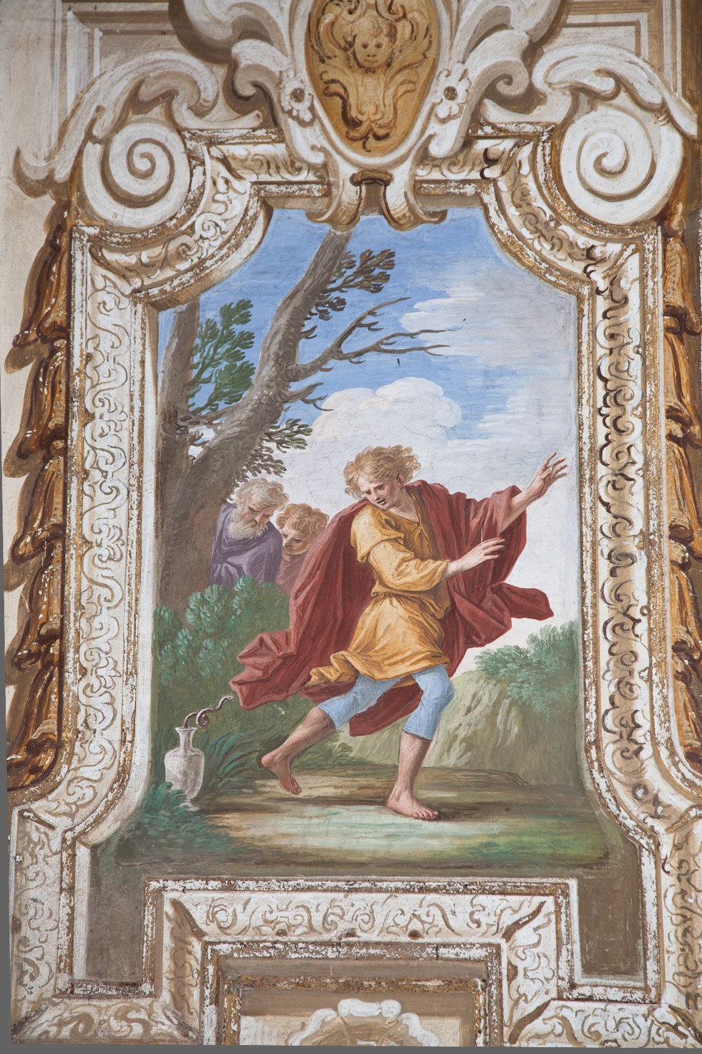 storie di San Benedetto (dipinto murale, complesso decorativo) di Ghisolfi Giovanni, Villa Francesco (attribuito) (sec. XVII)