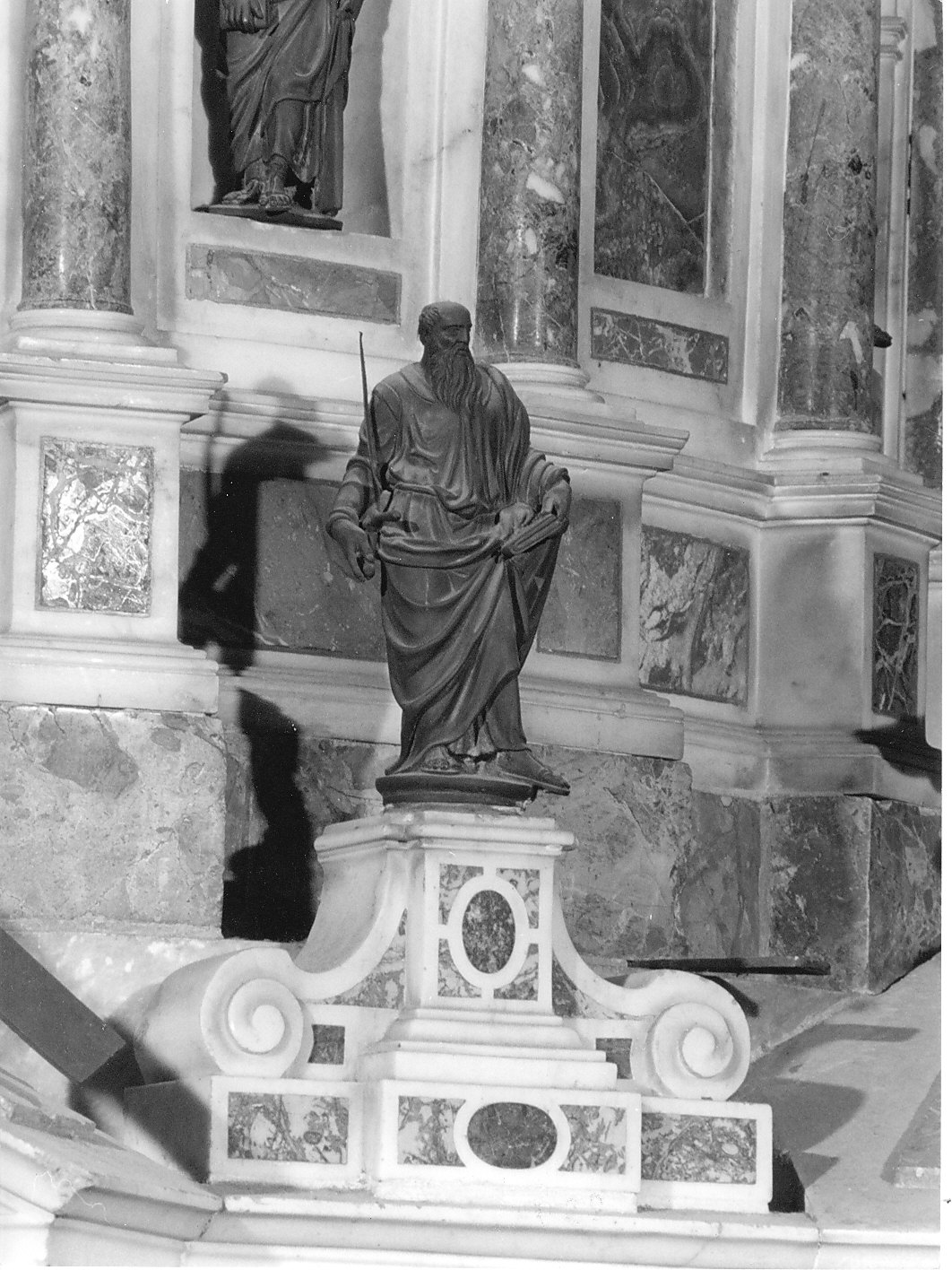 San Paolo (statua, elemento d'insieme) di Marini Angelo (inizio sec. XVI, sec. XVII)
