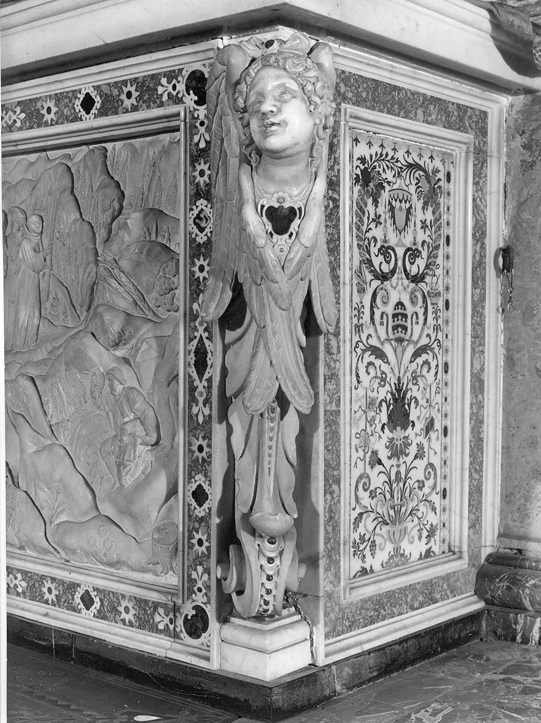 cherubino (rilievo, elemento d'insieme) di Orsolino Tommaso (attribuito) (sec. XVII)