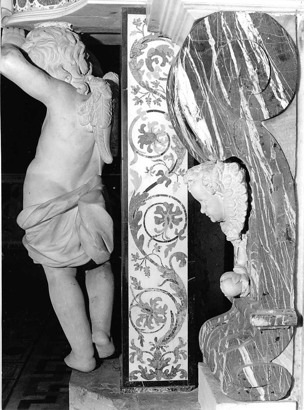 pilastrino di altare, elemento d'insieme di Sacchi Carlo Battista (attribuito) (seconda metà sec. XVII)