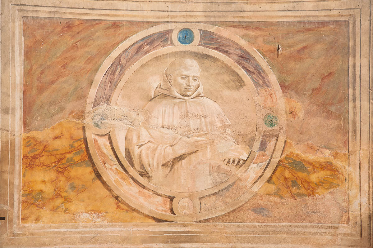 Santo certosino (dipinto murale, elemento d'insieme) di Zenale Bernardino (maniera) (sec. XV)