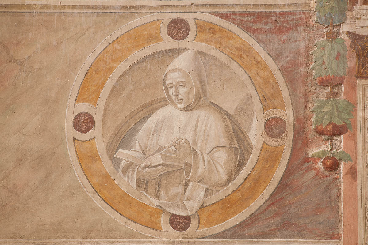 Santo certosino (dipinto murale, elemento d'insieme) di Zenale Bernardino (attribuito) (sec. XV)