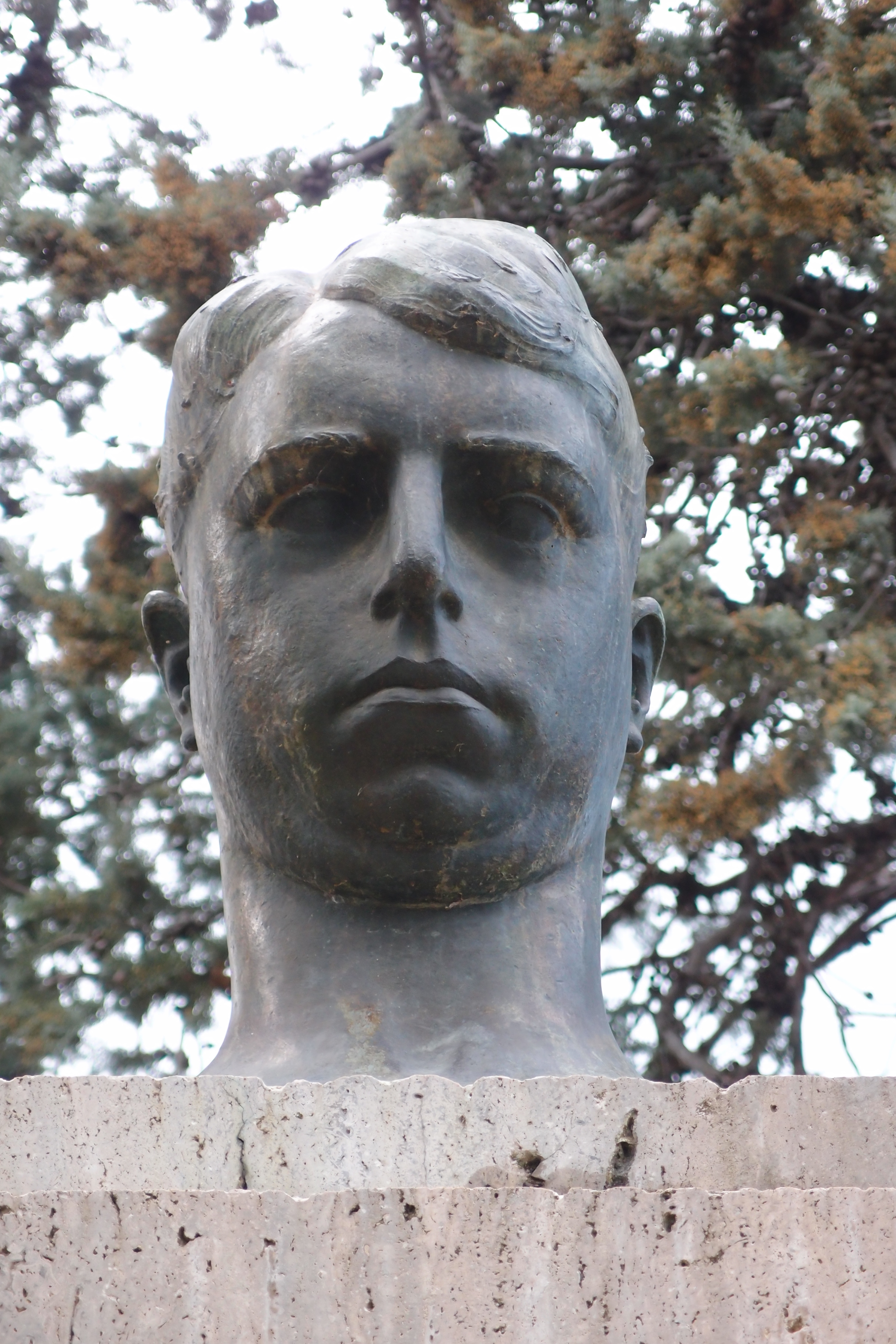 monumento commemorativo, testa - ritratto di Tito Acerbo (monumento ai caduti - ad erma) di Costanzo Guido (sec. XX)