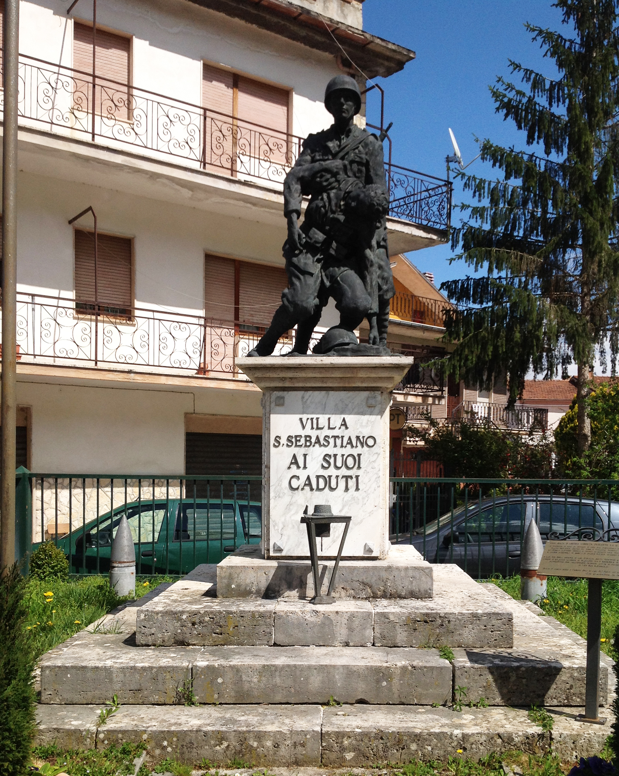 Morte del soldato (monumento ai caduti - a cippo) - ambito napoletano (ultimo quarto XX)