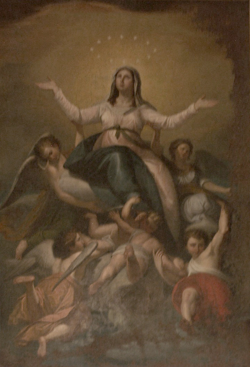 Madonna Assunta con angeli (dipinto) - ambito laziale (prima metà XIX)
