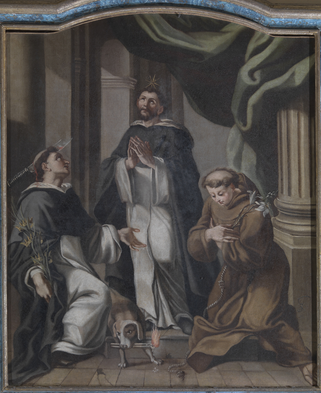 San Domenico, San Pietro martire e Sant’Antonio da Padova (dipinto) - ambito Italia centro-meridionale (XVIII)