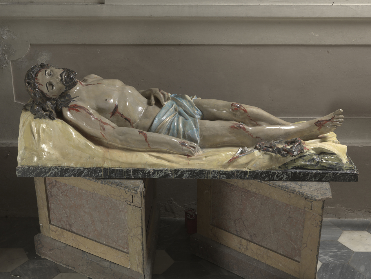 Cristo morto (statua processionale) - ambito laziale (fine/ inizio XIX/ XX)
