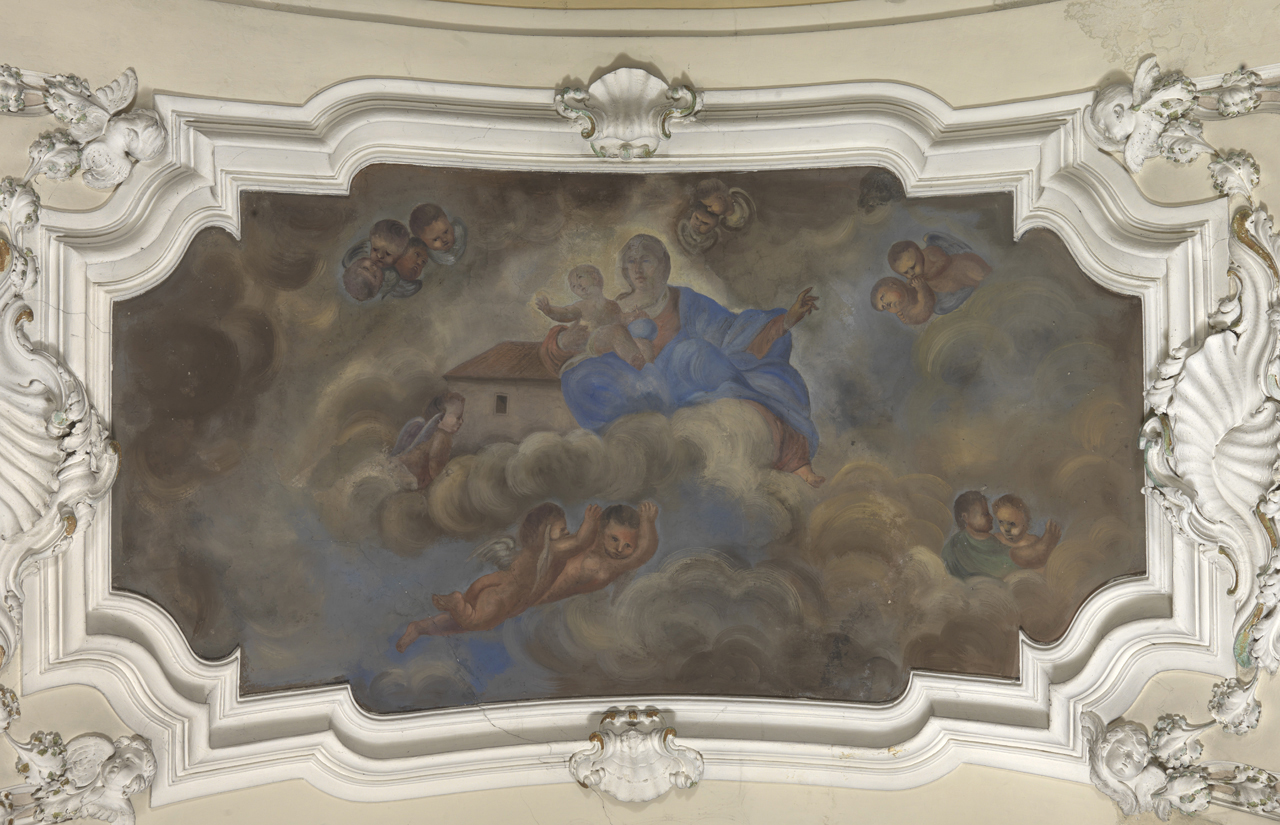 trasporto della Santa Casa a Loreto (dipinto) - ambito laziale (XVIII)