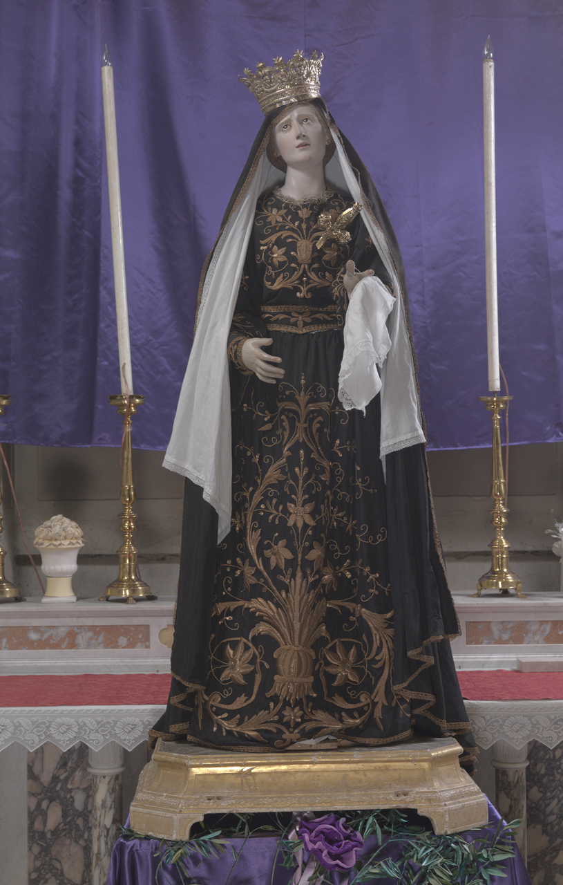 Madonna Addolorata (statua vestita) - ambito Italia centro-meridionale (seconda metà XIX)