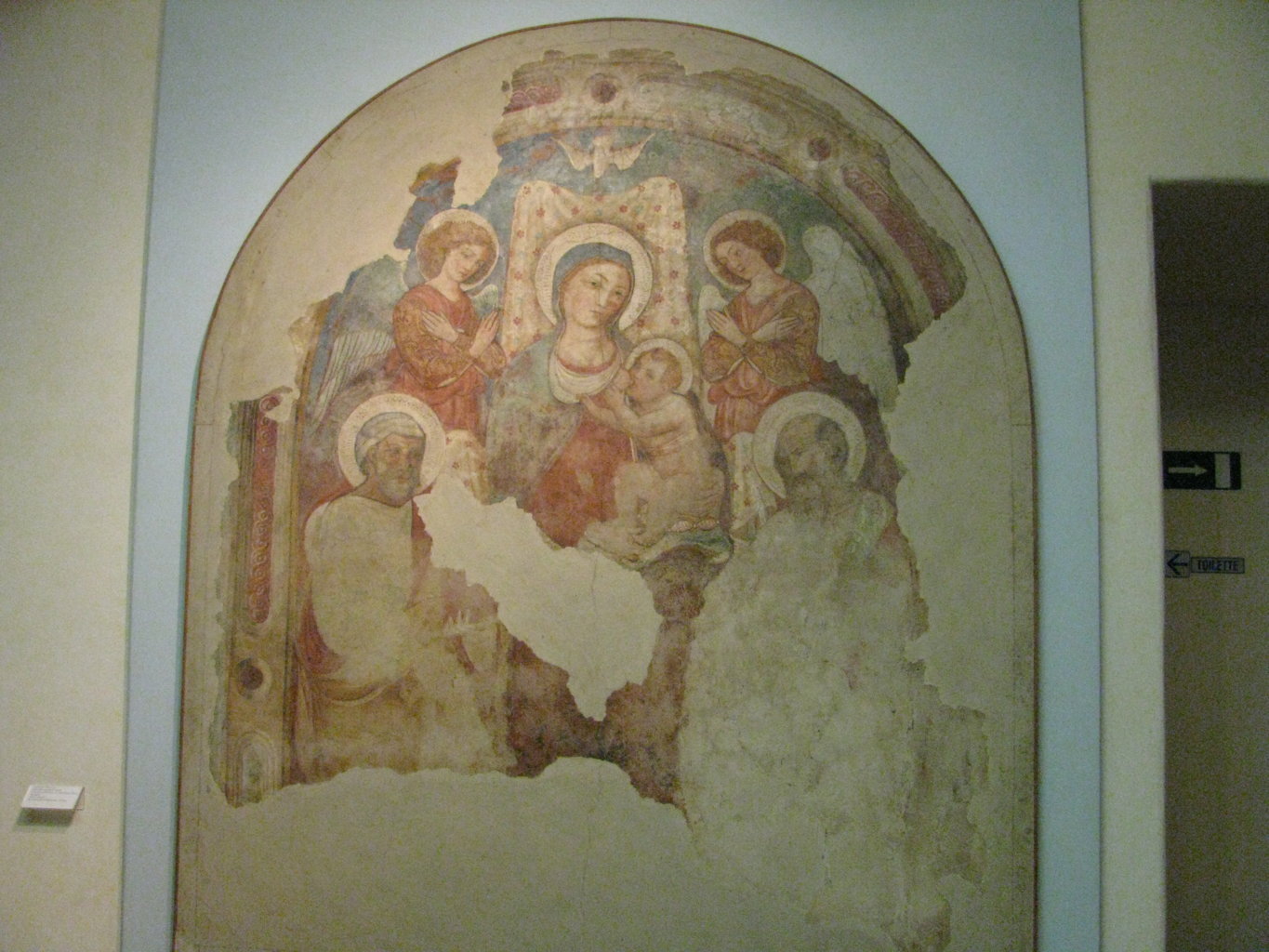 Madonna con Bambino tra S. Pietro, S. Paolo e angeli (dipinto) di Maestro di Signa (attribuito) (metà sec. XV)