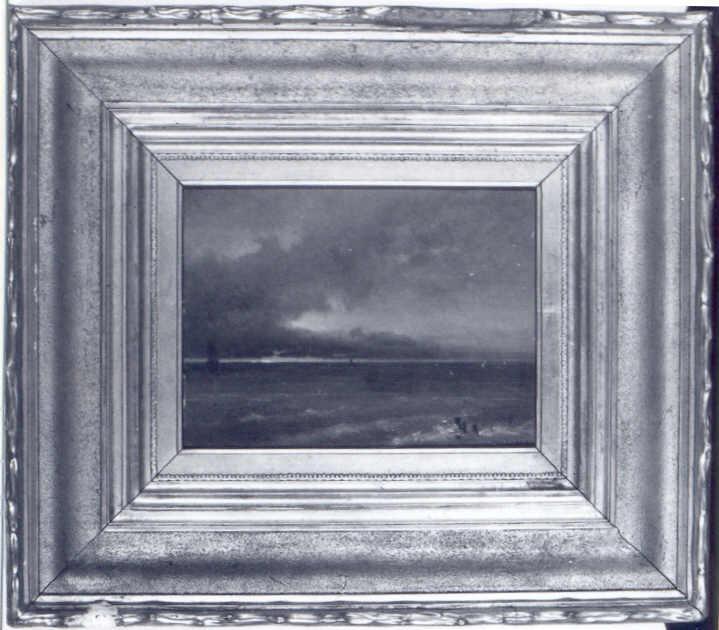 Tramonto sul mare, Sonnenuntergang, paesaggio lagunare (dipinto) di Carlotta del Belgio - ambito austro-ungarico (seconda metà sec. XIX)