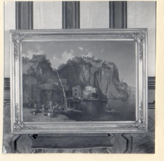 Marina piccola di Sorrento, paesaggio (dipinto) di Ender Thomas - ambito napoletano (seconda metà sec. XIX)