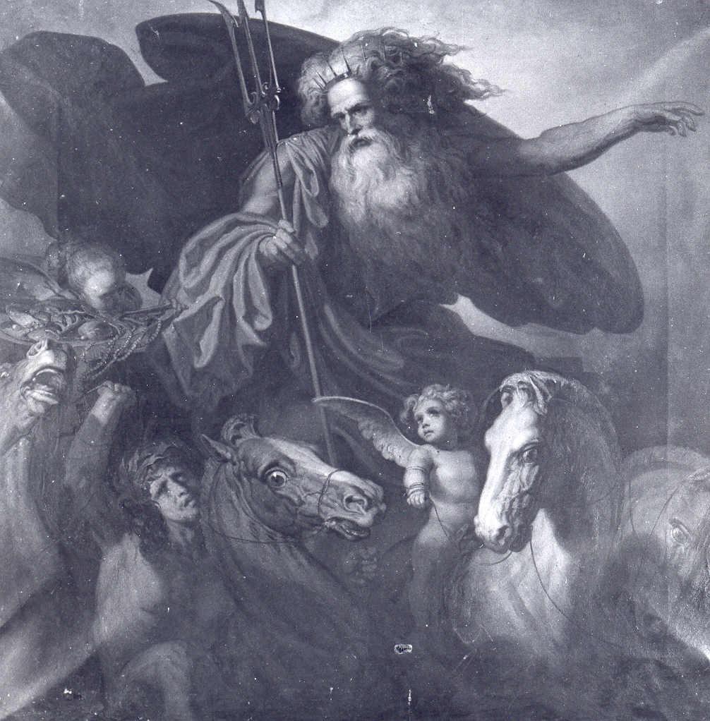 Trionfo di Nettuno, Nettuno (dipinto) di Heinrich Edvard - ambito austro-ungarico (seconda metà sec. XIX)