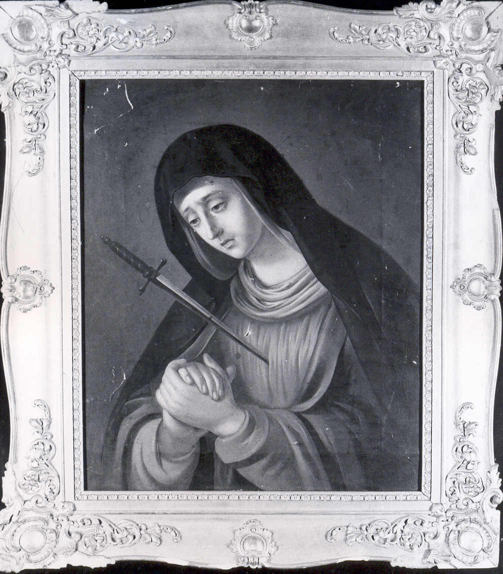 Madonna Addolorata, Vergine Maria trafitta al cuore da una spada (dipinto) - ambito austriaco (metà sec. XIX)