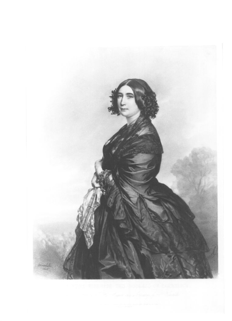 Ritratto della Duchessa di Cambridge, ritratto femminile (stampa) di Winterhalter Francesco Saverio, Maguire Thomas Herbert (prima metà sec. XIX)