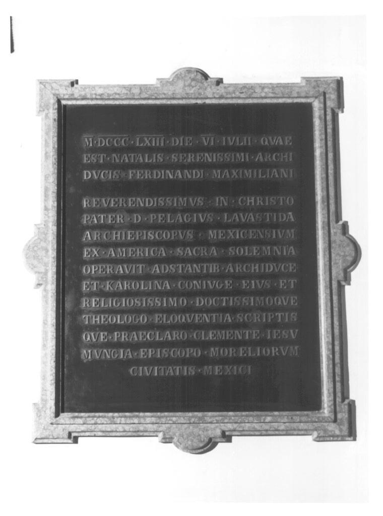 lapide commemorativa - ambito triestino (sec. XIX)