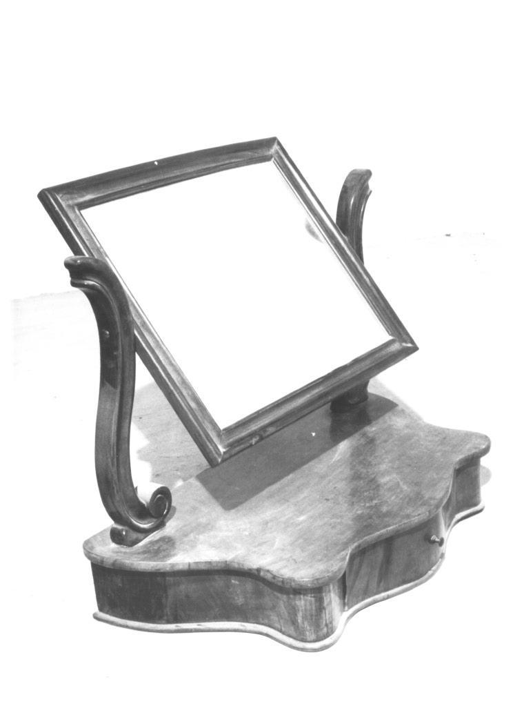 specchio da toeletta - ambito europeo (prima metà sec. XIX)