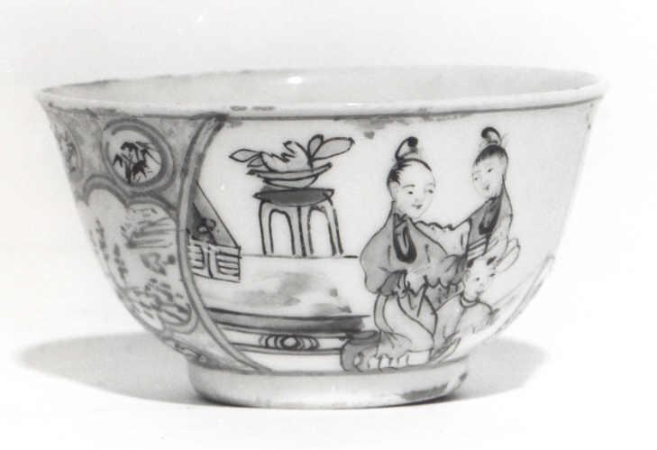 tazza - ambito europeo, ambito cinese (metà sec. XIX)