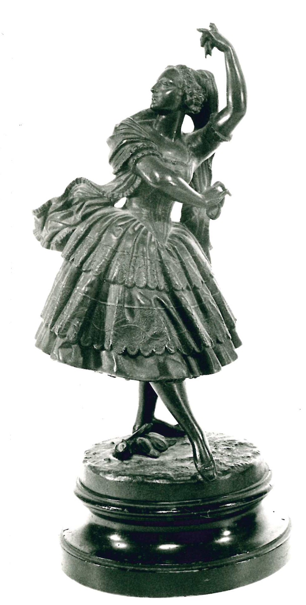 danzatrice (statuetta, pendant) - ambito europeo (metà sec. XIX)