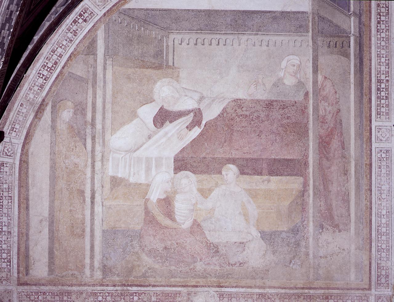 nascita di Maria Vergine (dipinto) di Nardo di Cione (cerchia) (sec. XIV)