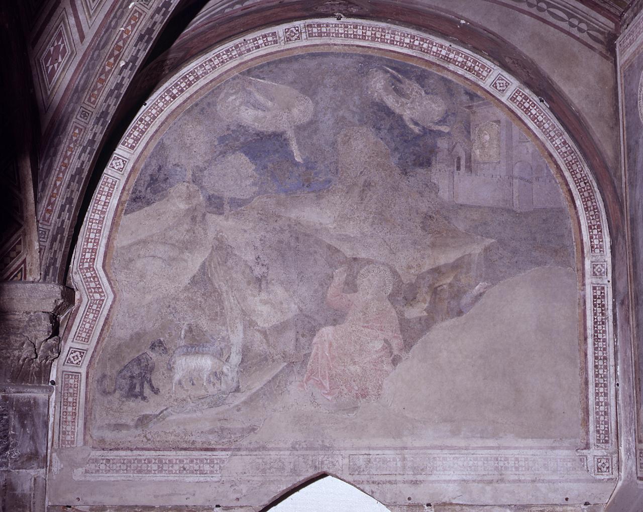 annuncio a San Gioacchino (dipinto) di Nardo di Cione (cerchia) (sec. XIV)