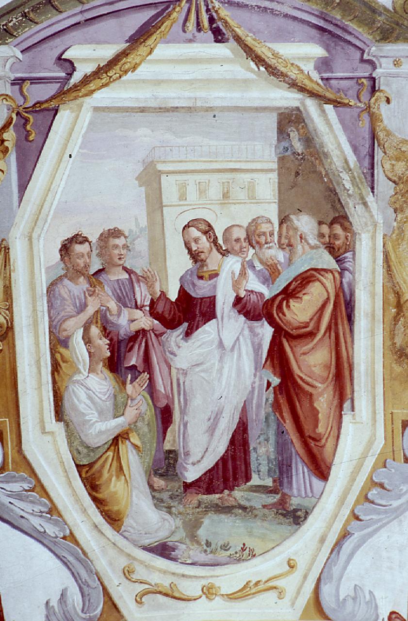 madre di San Giacomo il Maggiore e di San Giovanni Evangelista chiede a Cristo di porre i suoi figli ai lati del suo trono (dipinto) di Allori Alessandro (sec. XVI)