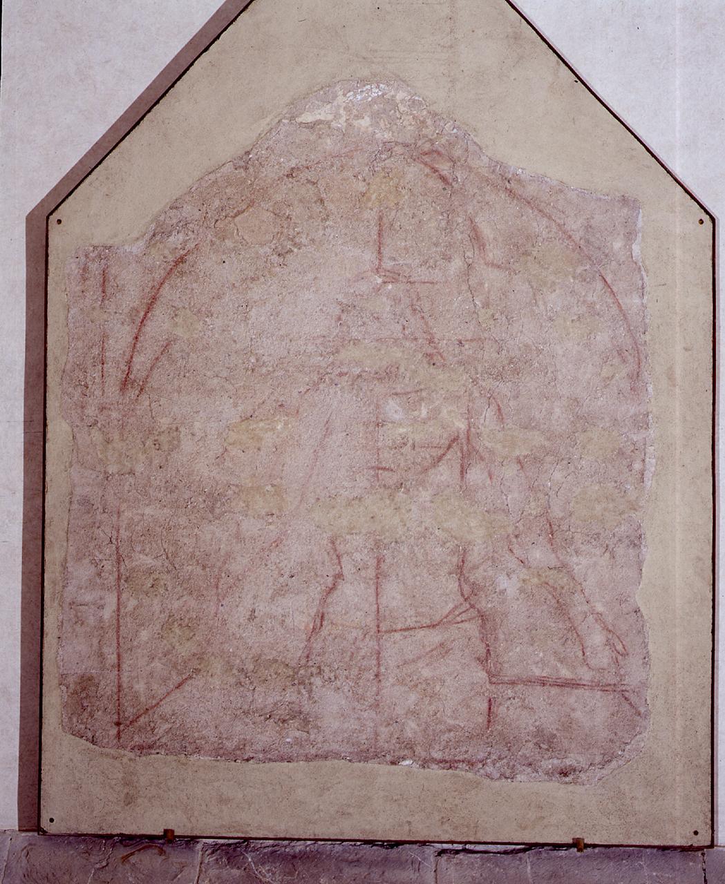 Cristo in pietà (sinopia) - ambito fiorentino (sec. XIV)