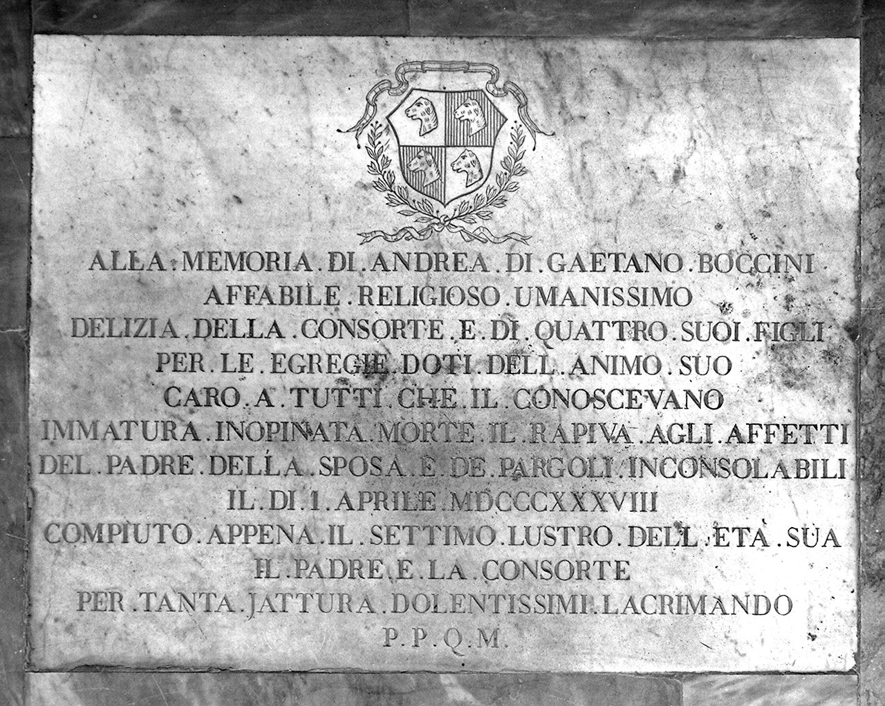 lastra tombale - produzione toscana (sec. XIX)