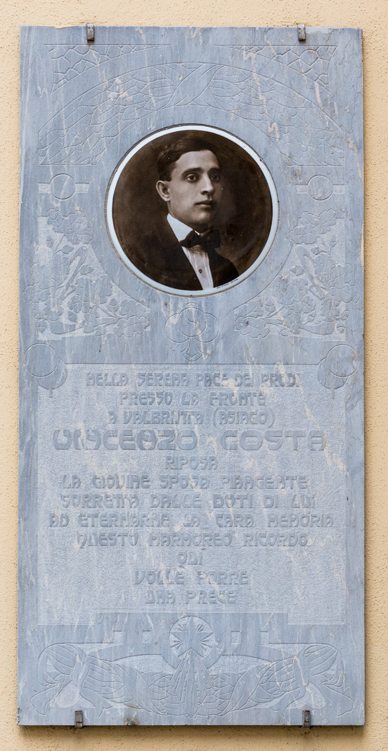 Vincenzo costa, soggetto assente (monumento ai caduti - a lapide)
